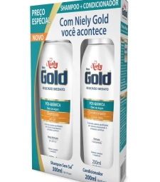 Imagem Kit Shampoo + Condicionador Niely Gold Oleo Argan Pos Quimica de Estrela Atacado