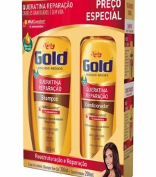 Imagem Kit Shampoo + Condicionador Niely Gold Queratina  de Estrela Atacado