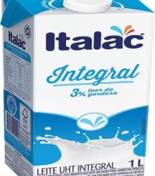 Leite Italac 12 X 1l Integral C/tampa 