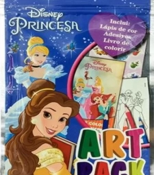 Imagem Livro Art Pack Princesa Lapis De Cor Adesivos Livro de Mercadinho