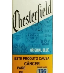Imagem M. Cigarro Chesterfield  Blue Box de Estrela Atacado