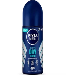 Imagem M. Desodorante Nivea Roll On  Masc 50ml Active Dry Fresh de Estrela Atacado