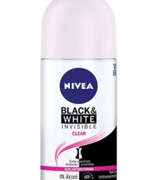 Imagem M. Desodorante Nivea Roll On Fem 50ml Invis Black/w Clear de Estrela Atacado
