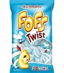 Imagem Marshmallow Fofs Twist 12 X 220g Azul E Branco  de Estrela Atacado