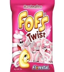 Imagem Marshmallow Fofs Twist 12 X 220g Rosa E Branco de Estrela Atacado