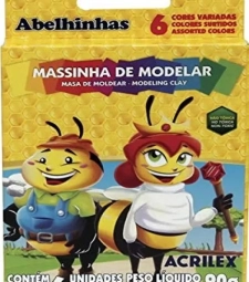 Massinha De Modelar Acrilex 12 X 6un Abelinha