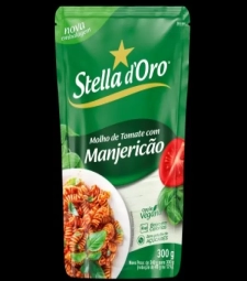 Imagem Molho De Tomate Stella D'oro 32 X 300g Manjericao  de Estrela Atacado