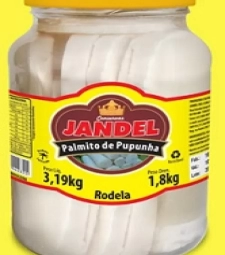 Imagem Palmito Jandel Pupunha 1,8kg Rodela de Mercadinho