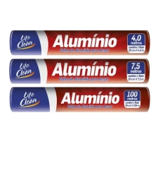 Papel Aluminio Life Clean 30cm X 4,00mt 25 Unid.