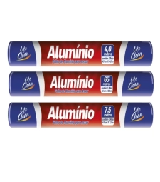 Imagem Papel Aluminio Life Clean 45cm X 4,00mt 25 Unid. de Estrela Atacado