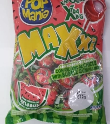 Imagem Pirulito Pop Mania Maxxi 672g Melancia  de Mercadinho