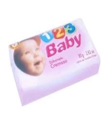 Imagem Sabonete Infantil 123 Baby 12 X 80g Rosa de Mercadinho