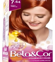 Imagem Tinta Para Cabelo Bela&cor Ruivo Natural 7.64 de Mercadinho
