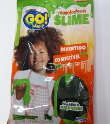 Imagem Bala Gelatina Go Jelly 12 X 70g Slime Maca Verde de Estrela Atacado
