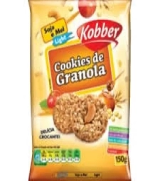 Imagem Bisc. Cookies Granola Kobber 20 X 150g Soja E Mel Light de Mercadinho