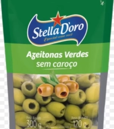 Imagem Azeitona Verde Stella D'oro 24 X 120g S/ CaroÇo Sachet de Estrela Atacado