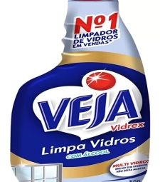 M. Limpa Vidros Veja 500ml Vidrex C/alcool Refil