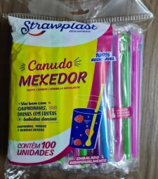 Imagem Canudo Mexedor - Sache C100 Cs-404 Strawplast de Embalafoz