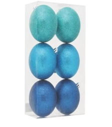 Imagem de capa de Bola Gliter Sortido - Azul 10cm C/06 Ref: 1207277