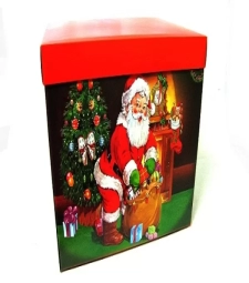 Caixa Cesta Noel C/tampa Natal  Ref:3849