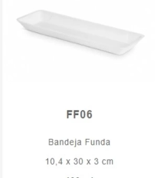 BANDEJA FUNDA EPS FF06 0400ML C/100 10,4X30X3CM