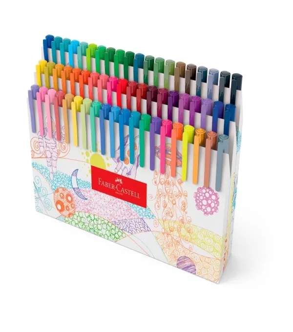 Caneta Ponta Porosa Fine Pen Colors 60 Cores - Faber Castell - Fpb/es60zf