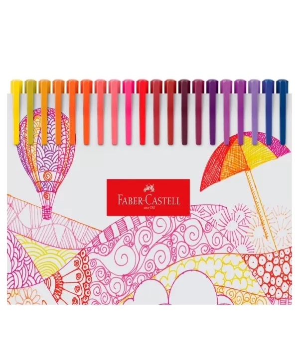 Caneta Ponta Porosa Fine Pen Colors 60 Cores - Faber Castell - Fpb/es60zf