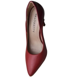 Scarpin Vermelho Scarlet Salto Alto Fino