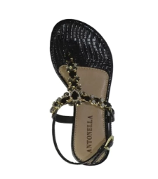 Rasteira Croco Verniz Preto 