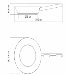 Frigideira Inox 20cm Fundo Triplo Allegra - Tramontina