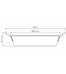 Paejeira Inox Com Revestimento Antiaderente 45cm Profissional - Tramontina