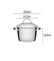 Caçarola Inox 22cm Allegra Funda - Tramontina