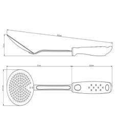 Escumadeira Inox 33cm Utilita Branca - Tramontina