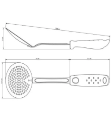 Espumadeira Inox 33cm Preta Utilitá - Tramontina