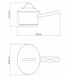 Panela Inox 16cm Allegra - Tramontina