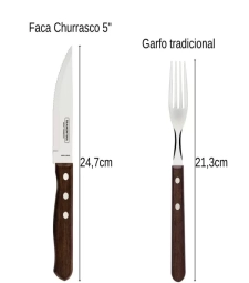 Conjunto Talheres De Churrasco 12 Peças Jumbo - Tramontina