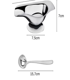 Conjunto Para Molho 2 Peças Inox Service - Tramontina