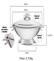 Sopeira Inox 2,75 Litros Service - Tramontina