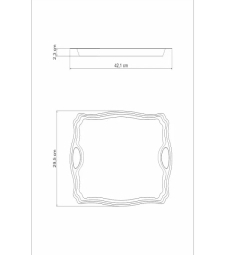 Bandeja Inox 42x29cm Classic - Tramontina