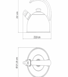 Chaleira Inox 3,0l C/apito - Tramontina