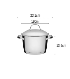 Caçarola Inox 16cm Allegra - Tramontina 