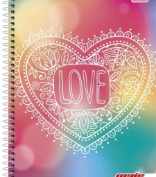 Caderno Espiral Univ 10 MatÉrias Capa Dura 200fls Mais Feminino - Pct Com 4 Unid