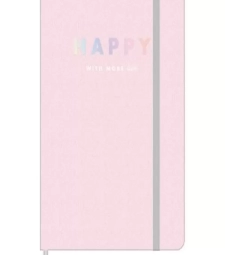 Caderno Sem Pauta Costurado Capa Dura Fitto M Happy 80 Folhas - Tilibra - 304484