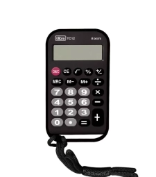 Calculadora De Bolso Com CordÃo 8 DÍgitos Preto - Tilibra - Tc12