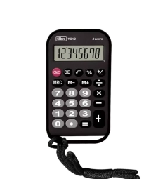 Calculadora De Bolso Com CordÃo 8 DÍgitos Preto - Tilibra - Tc12